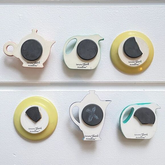 Fiestaware Magnets Lot of 6 Accessory Refrigerator Magnets - Picture 2 of 5